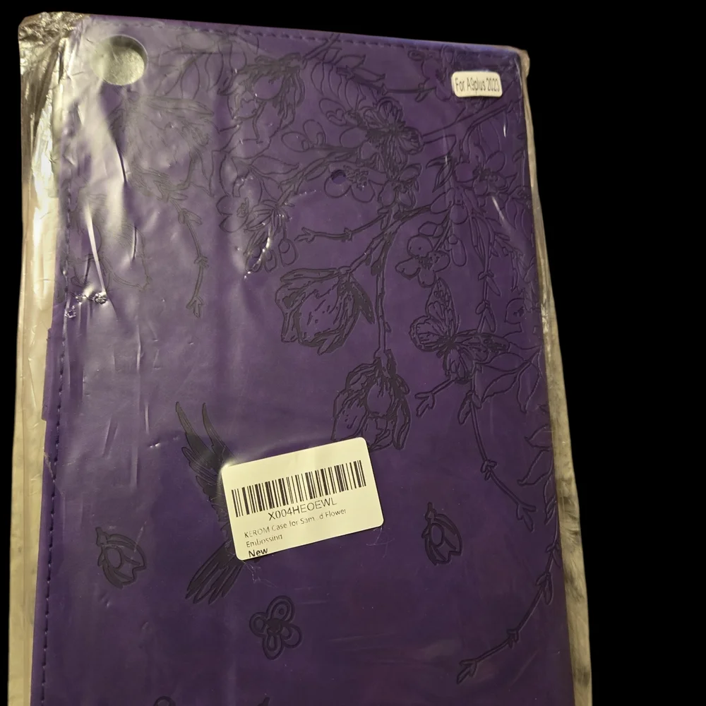Purple Floral Tablet Case with Stylus